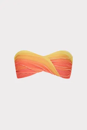 Sunset Stripe Twist Bandeau Top