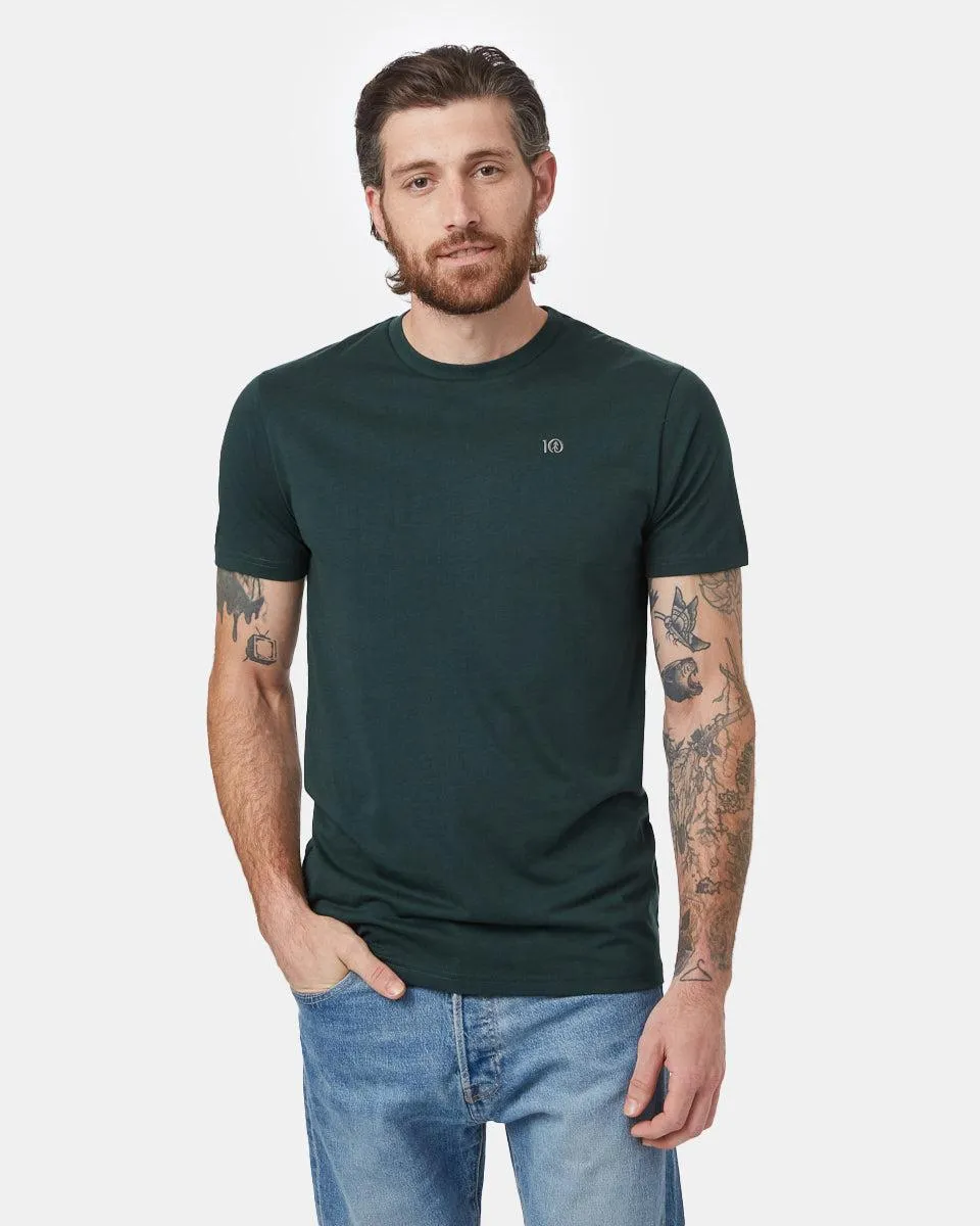 Tentree Embroidered Ten Classic T-Shirt in Dark Forest Green