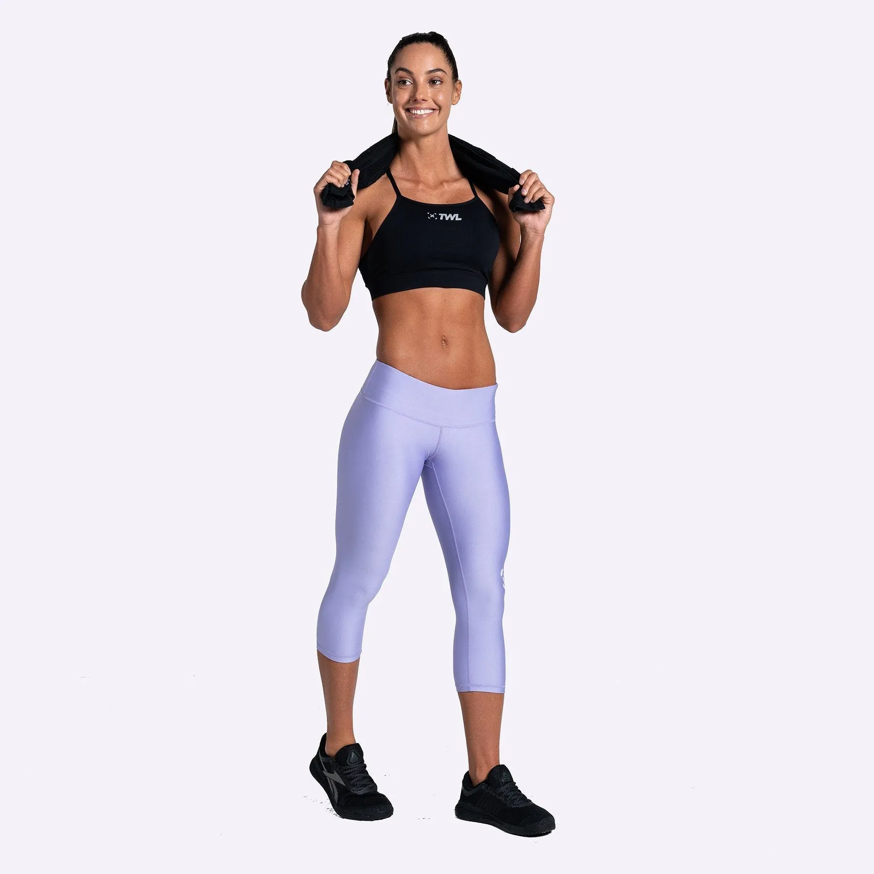 The WOD Life - Women's Lazerline Crop Tights - Lavender