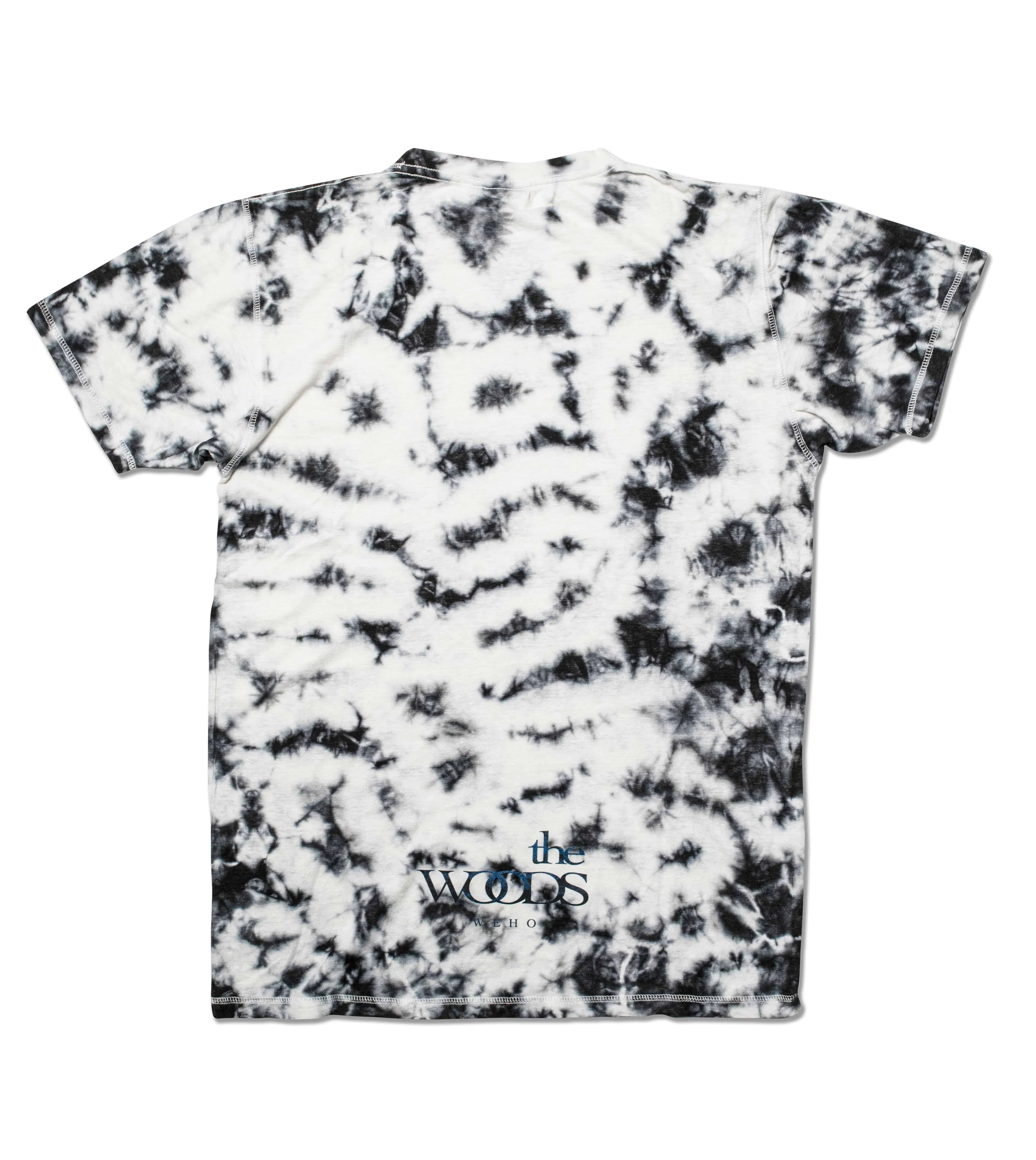 the WOODS HEMP T-SHIRT MIDNIGHT TIE DYE