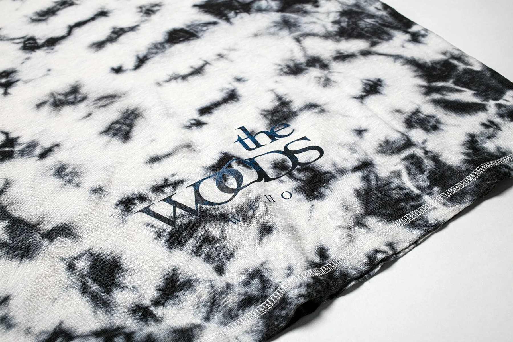 the WOODS HEMP T-SHIRT MIDNIGHT TIE DYE