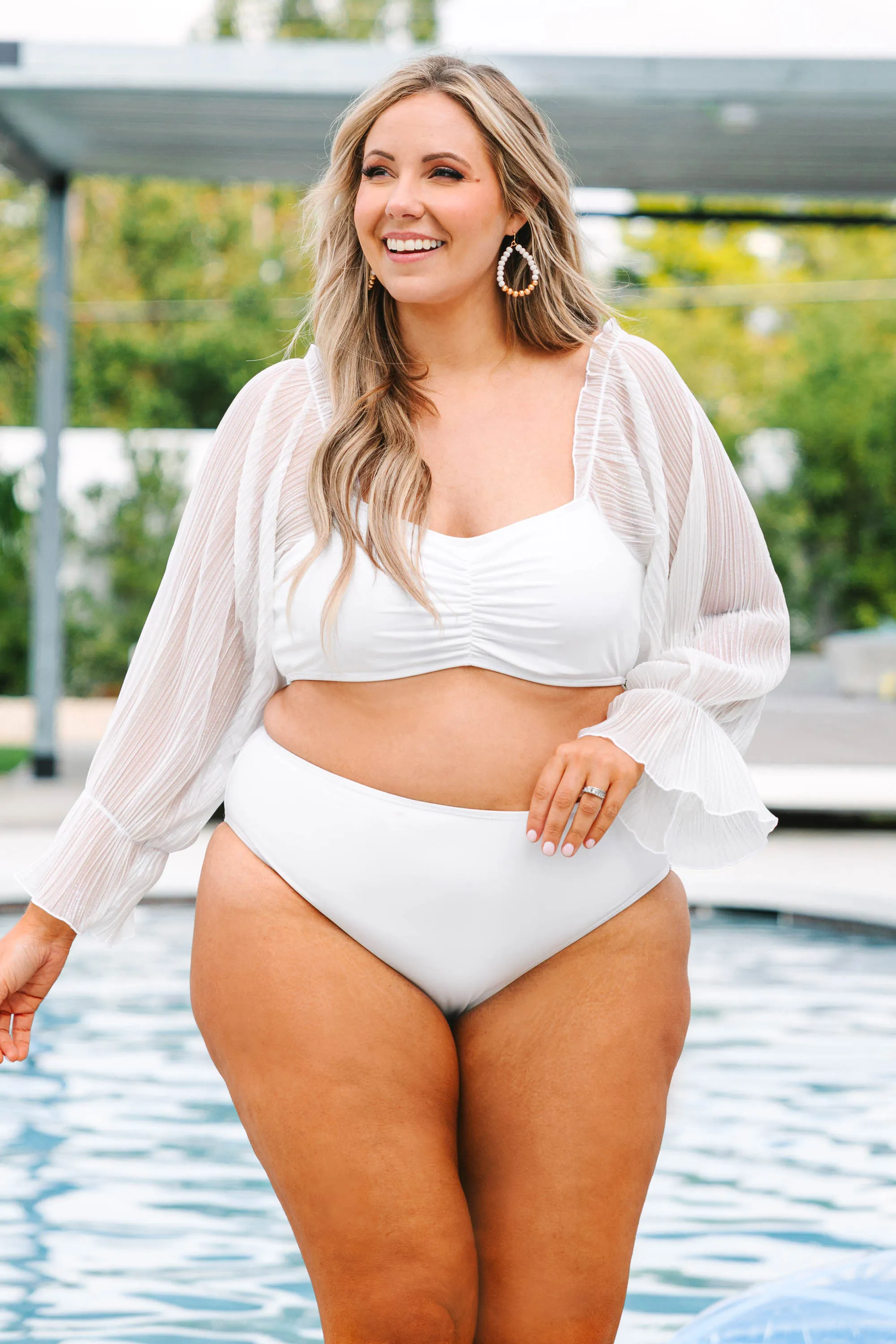 Those Summer Nights Swim Top, White