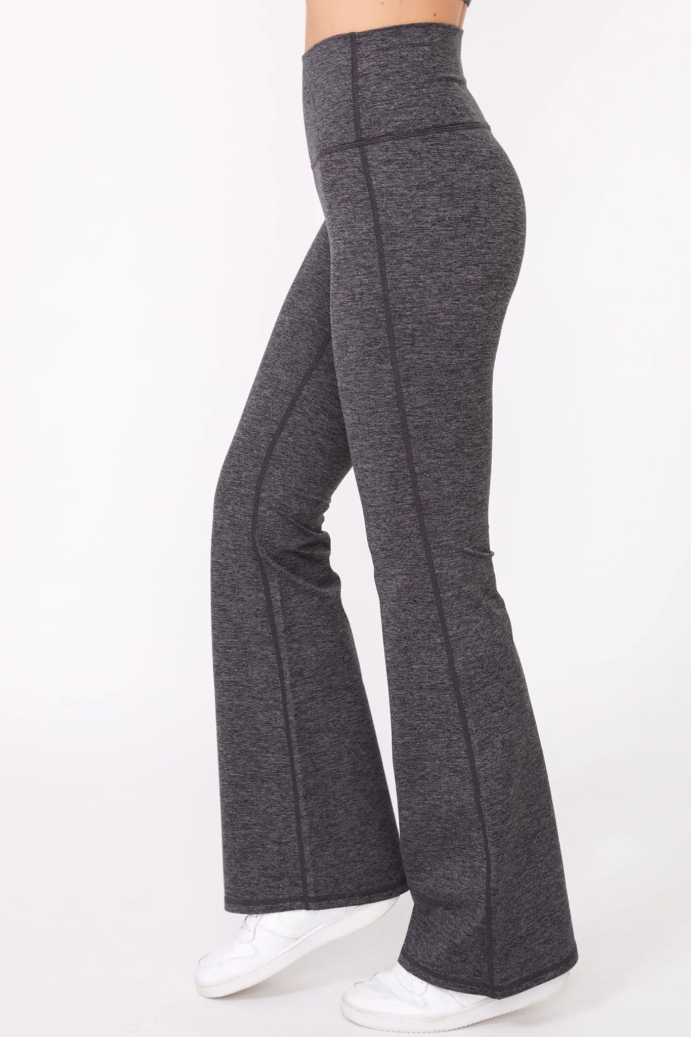 TLC Flare Leggings in Dark Heathered Gray