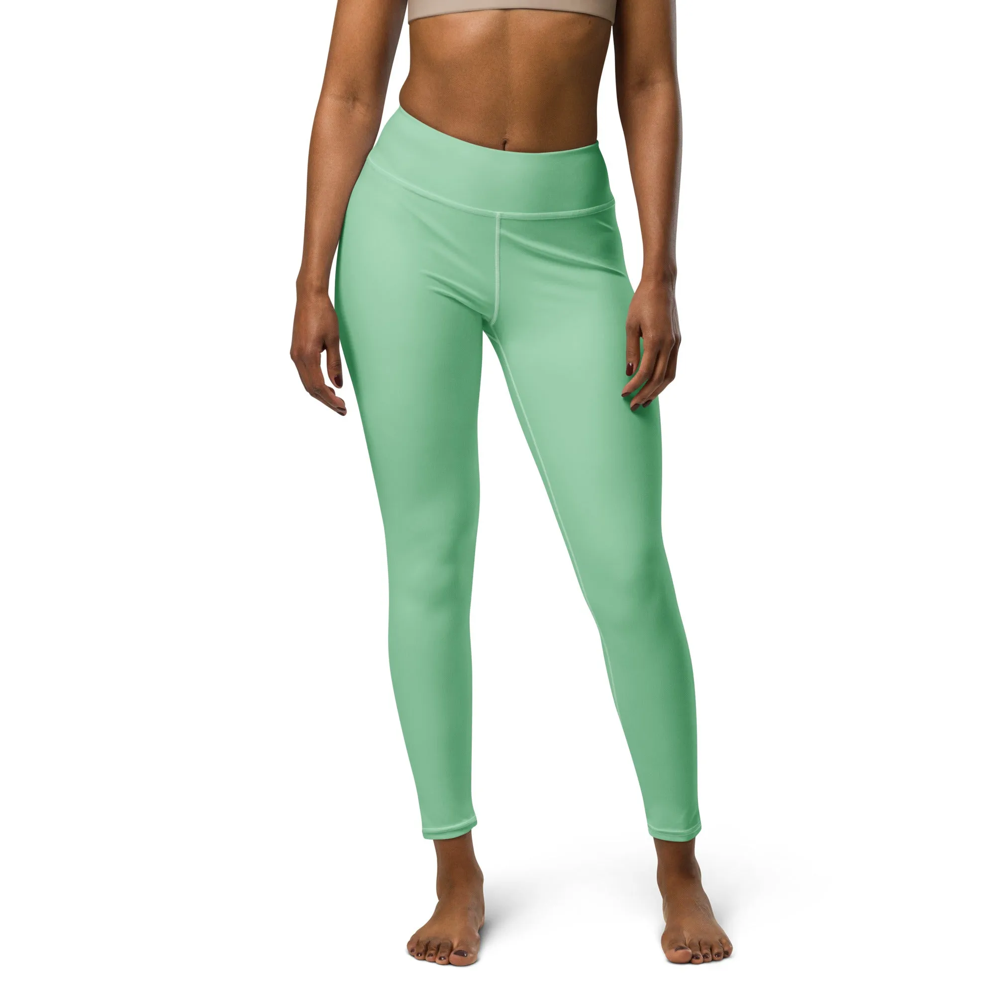 Urban Fitness: Solid Color Workout Leggings for Women - Vista Blue