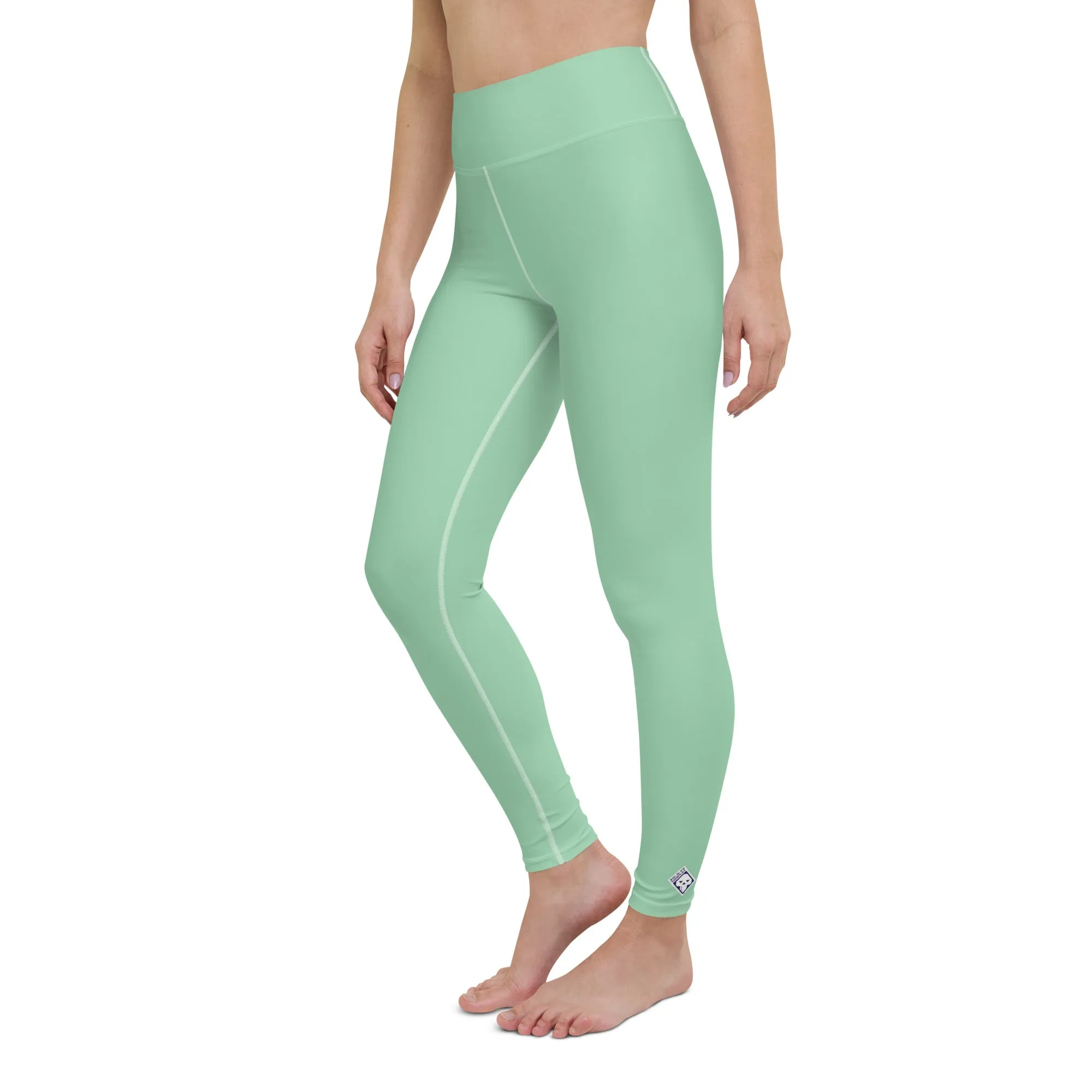 Urban Fitness: Solid Color Workout Leggings for Women - Vista Blue