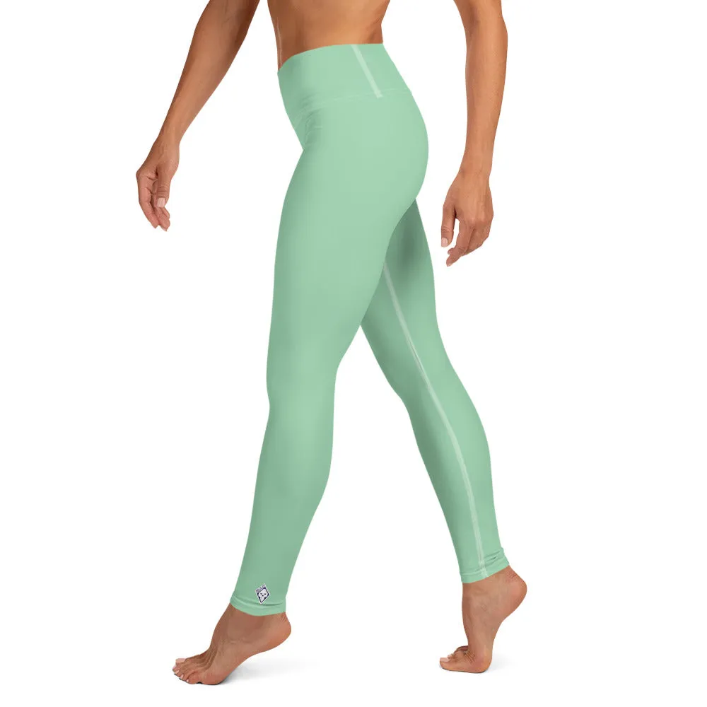 Urban Fitness: Solid Color Workout Leggings for Women - Vista Blue