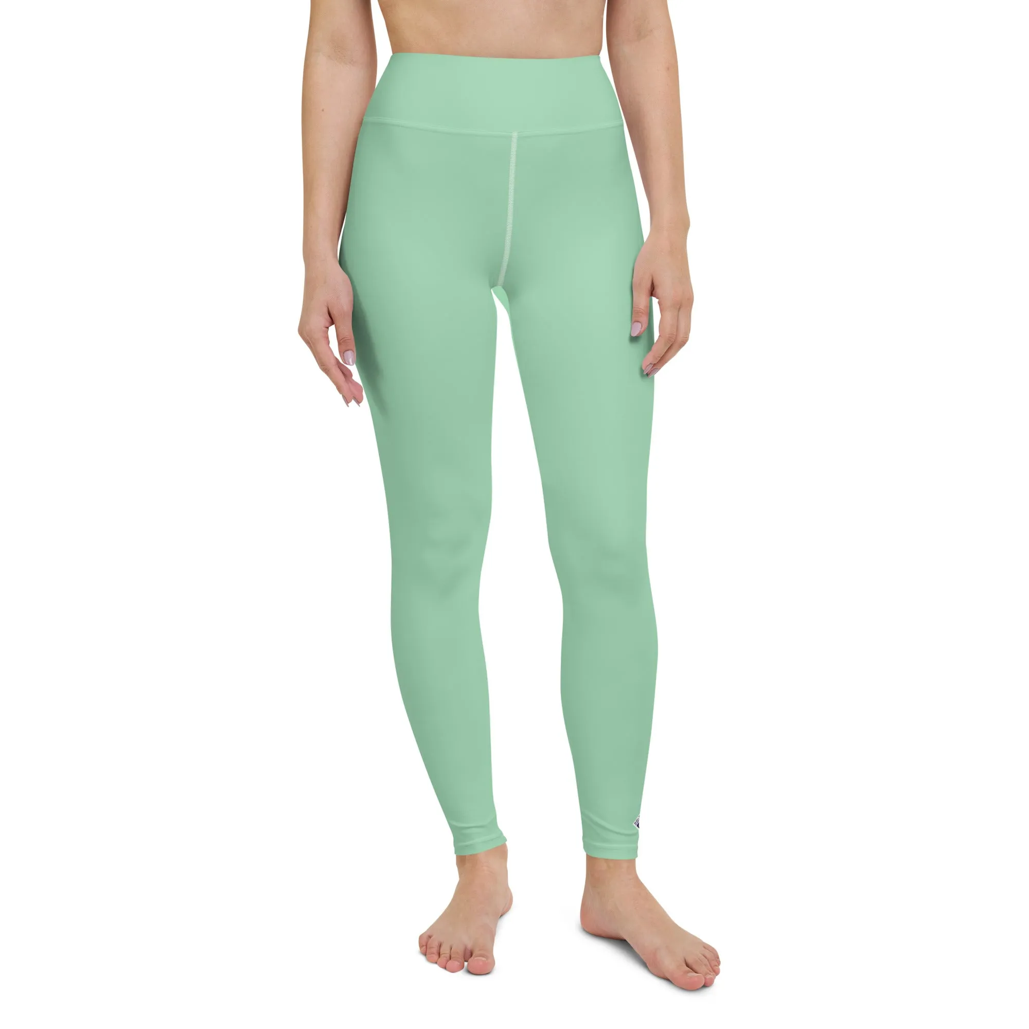 Urban Fitness: Solid Color Workout Leggings for Women - Vista Blue