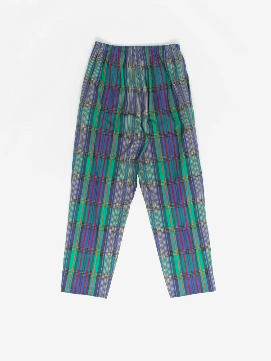 Vintage St Michael plaid tapered trousers in purple and green – Medium