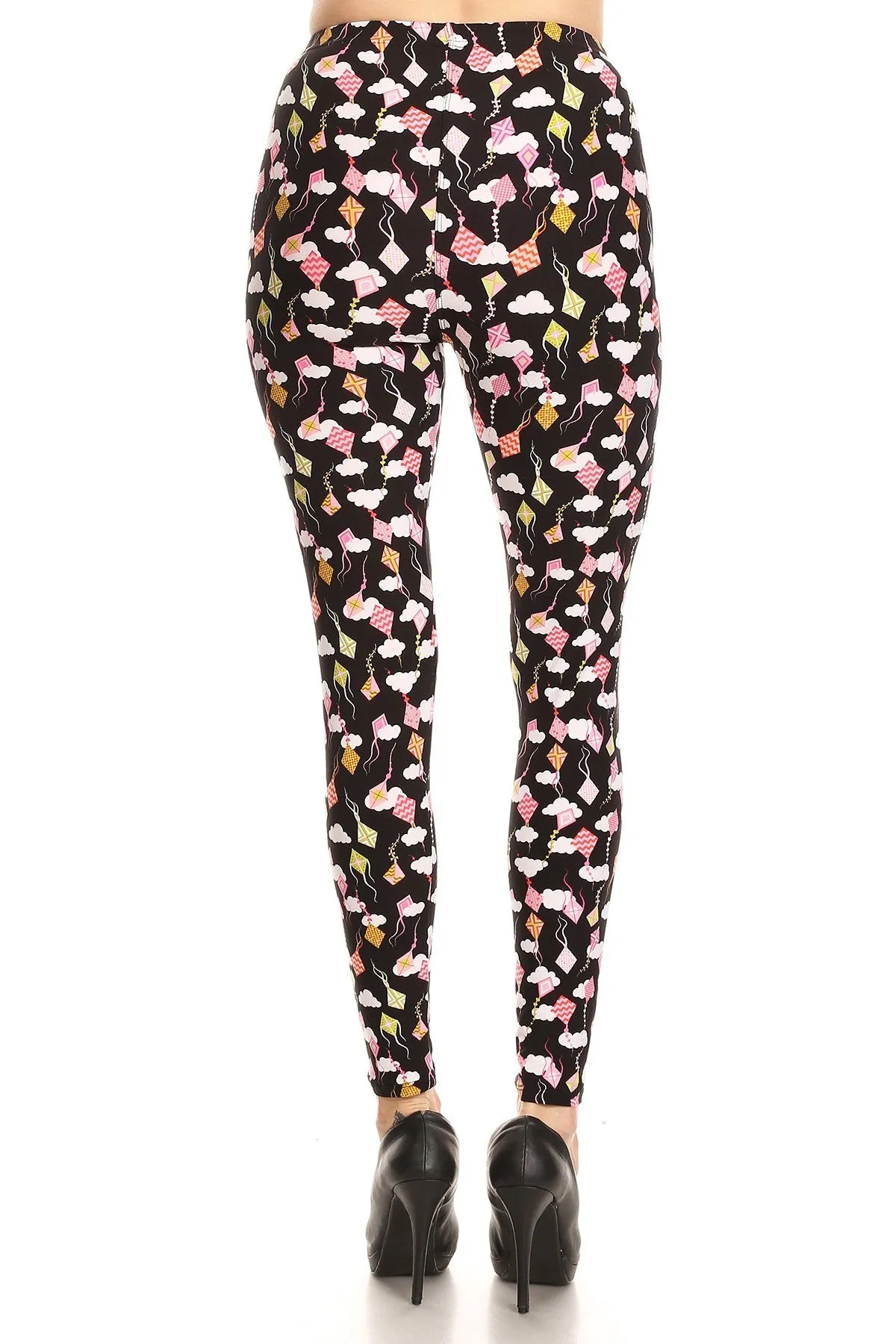 Women's Regular Balloon Kite Pattern Printed Leggings