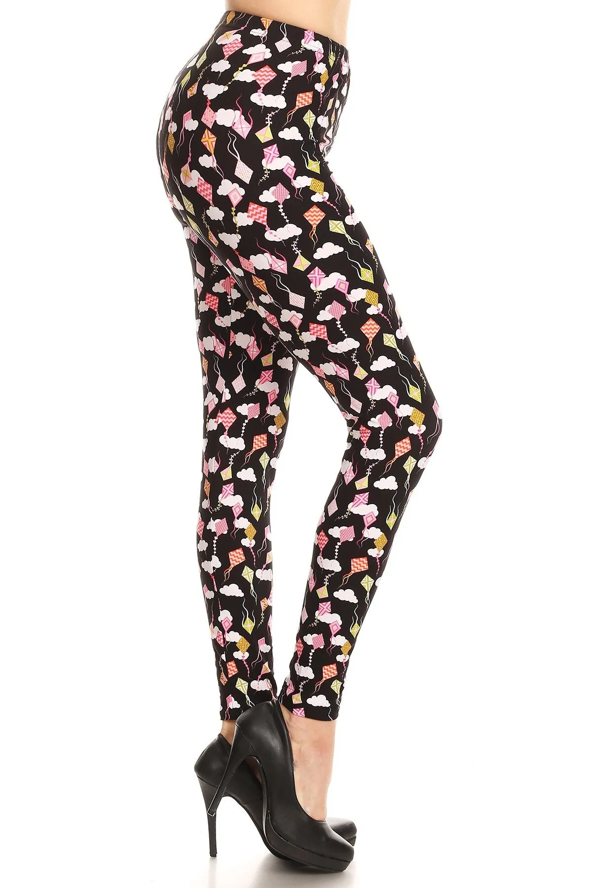 Women's Regular Balloon Kite Pattern Printed Leggings