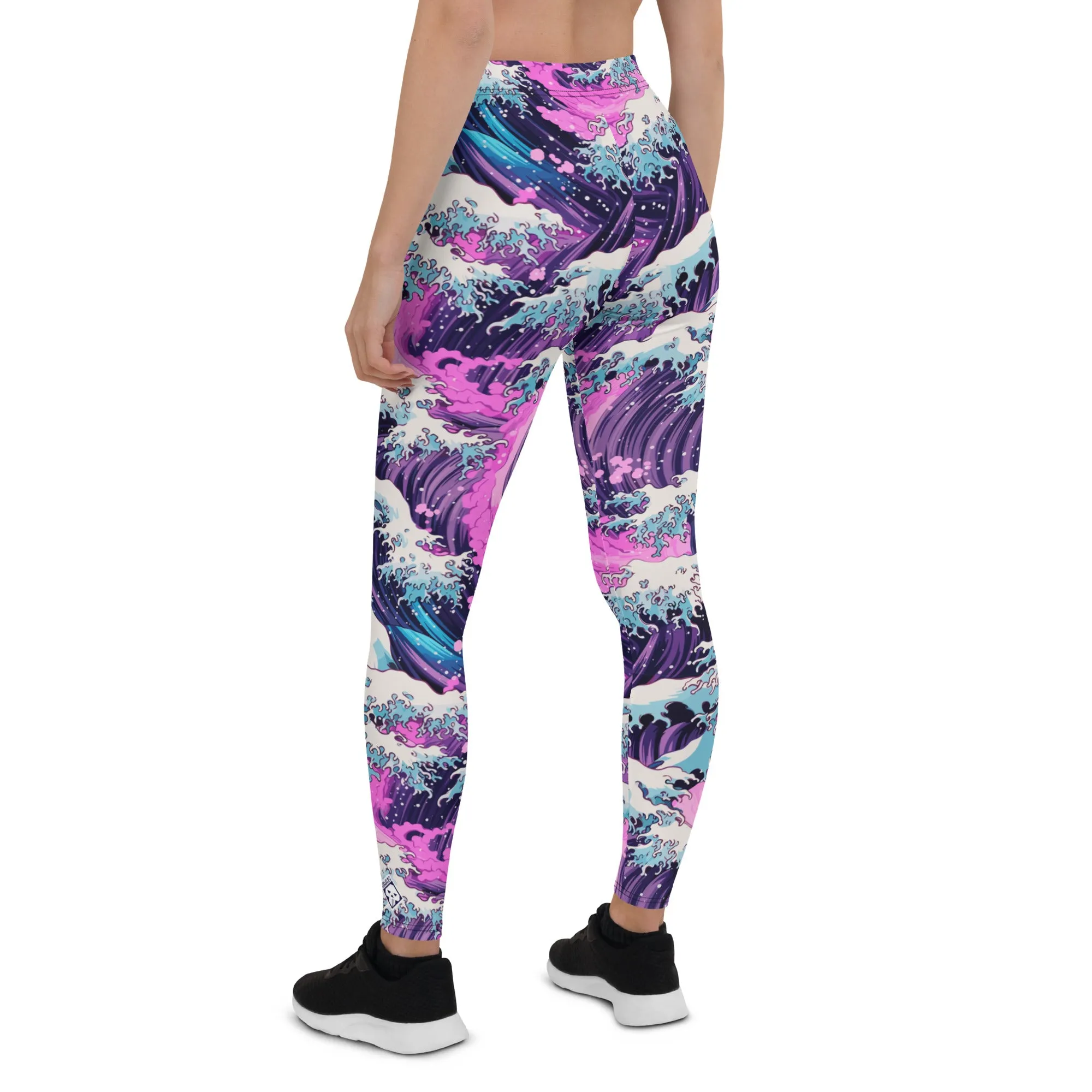 Women's Yoga Pants Workout Leggings - Purple Wave 002