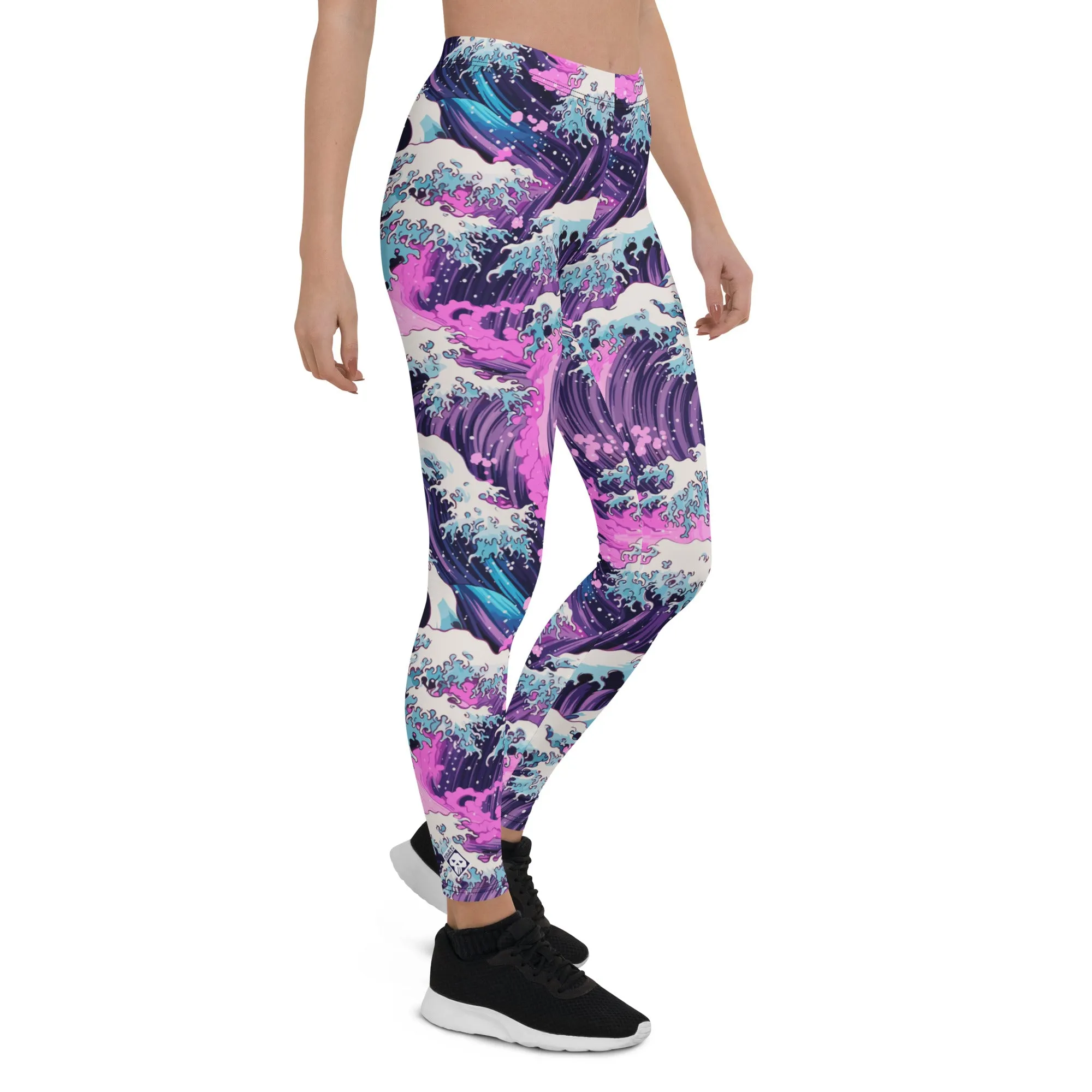 Women's Yoga Pants Workout Leggings - Purple Wave 002