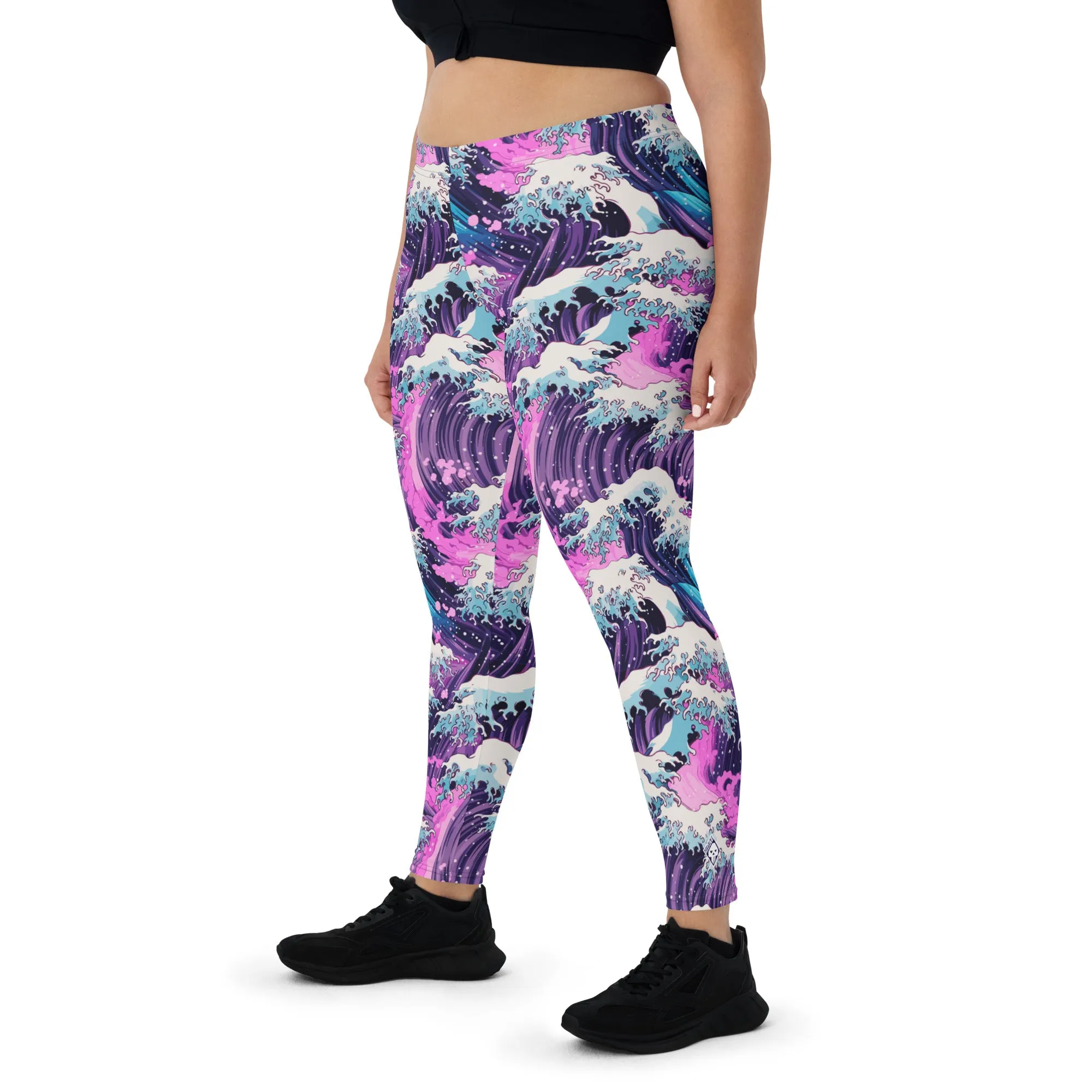 Women's Yoga Pants Workout Leggings - Purple Wave 002